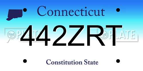 442ZRT Connecticut License Plate