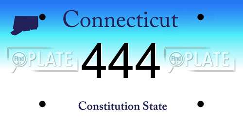 444 Connecticut License Plate
