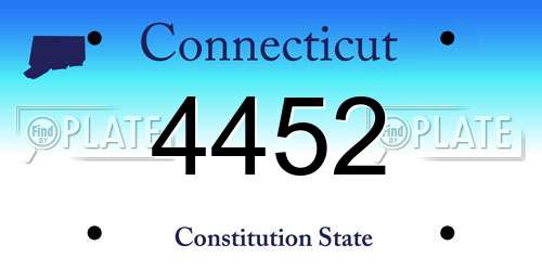 4452 Connecticut License Plate