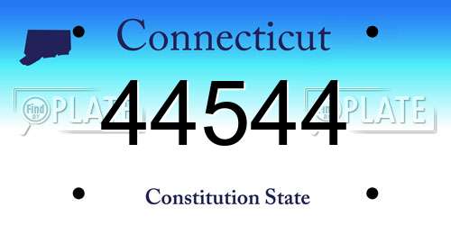 44544 Connecticut License Plate