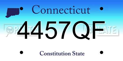 4457QF Connecticut License Plate