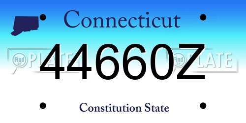 44660Z Connecticut License Plate