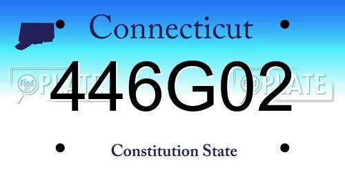 446G02 Connecticut License Plate