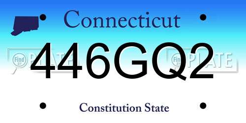 446GQ2 Connecticut License Plate