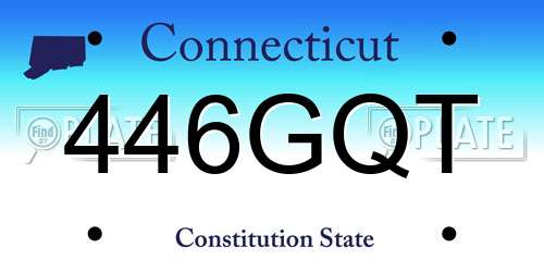 446GQT Connecticut License Plate