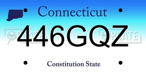 446GQZ Connecticut License Plate