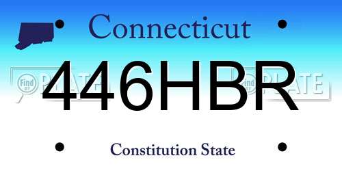 446HBR Connecticut License Plate