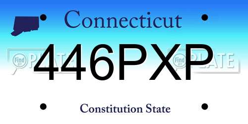 446PXP Connecticut License Plate