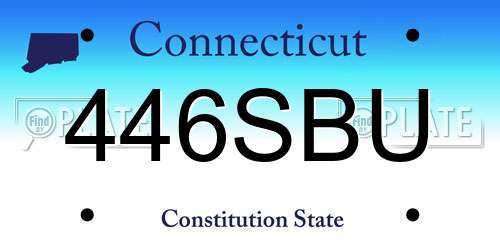 446SBU Connecticut License Plate