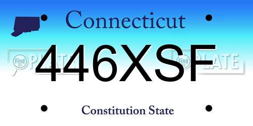 446XSF Connecticut License Plate