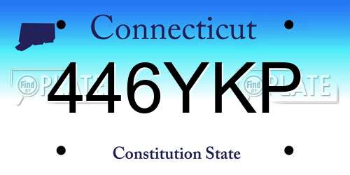 446YKP Connecticut License Plate