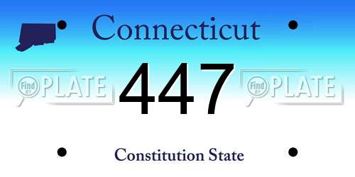 447 Connecticut License Plate