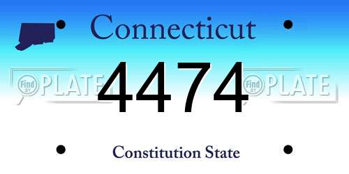 4474 Connecticut License Plate
