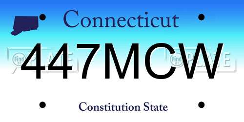 447MCW Connecticut License Plate