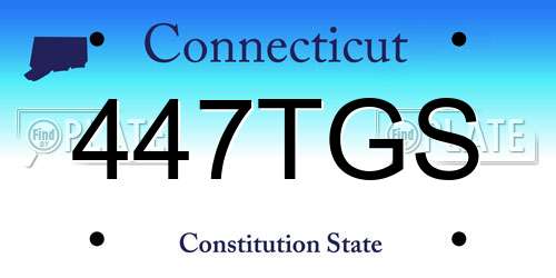 447TGS Connecticut License Plate