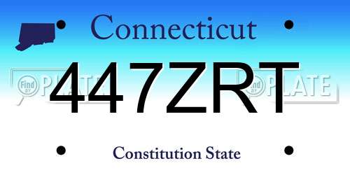 447ZRT Connecticut License Plate
