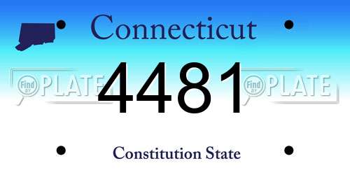 4481 Connecticut License Plate
