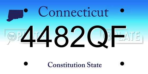 4482QF Connecticut License Plate