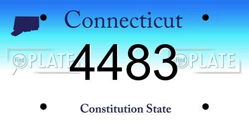 4483 Connecticut License Plate