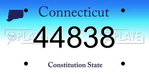 44838 Connecticut License Plate