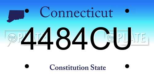 4484CU Connecticut License Plate