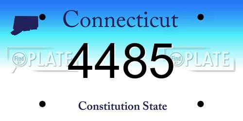 4485 Connecticut License Plate