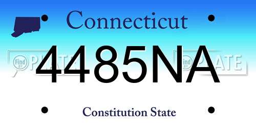 4485NA Connecticut License Plate