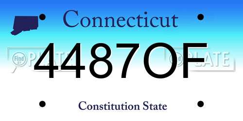 4487OF Connecticut License Plate