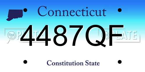 4487QF Connecticut License Plate