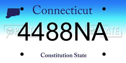 4488NA Connecticut License Plate