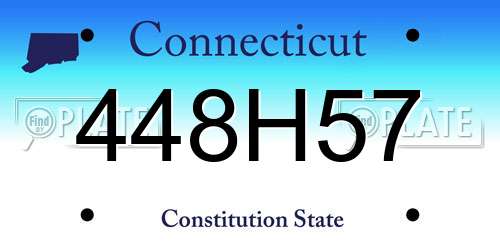 448H57 Connecticut License Plate