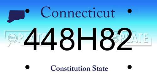 448H82 Connecticut License Plate