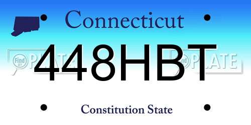 448HBT Connecticut License Plate