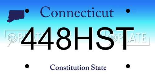 448HST Connecticut License Plate