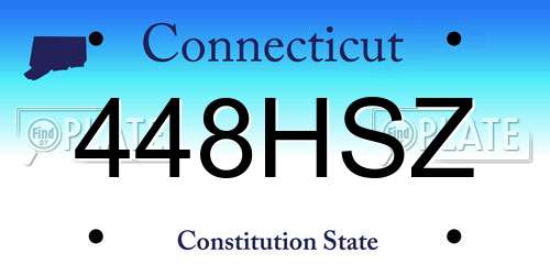 448HSZ Connecticut License Plate