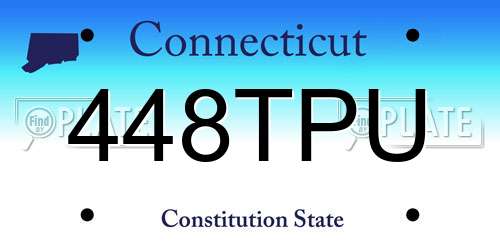 448TPU Connecticut License Plate