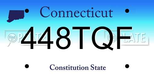 448TQF Connecticut License Plate