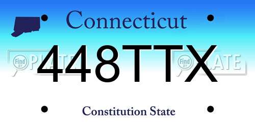 448TTX Connecticut License Plate
