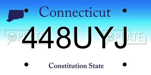 448UYJ Connecticut License Plate