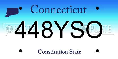 448YSO Connecticut License Plate