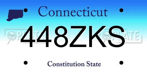448ZKS Connecticut License Plate