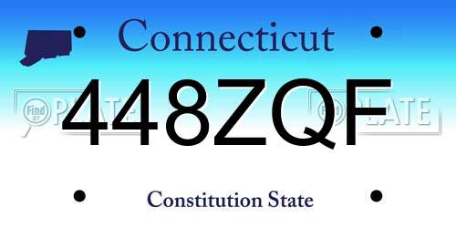 448ZQF Connecticut License Plate