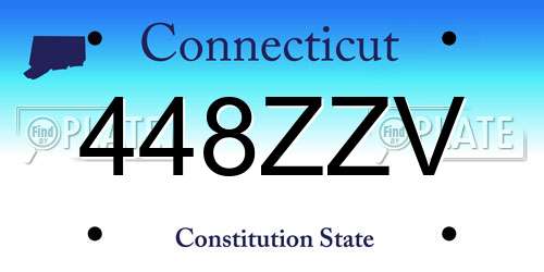 448ZZV Connecticut License Plate