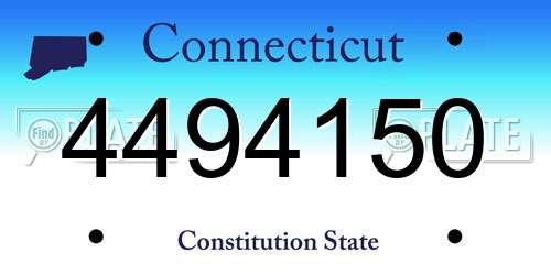 4494150 Connecticut License Plate