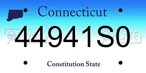 44941S0 Connecticut License Plate