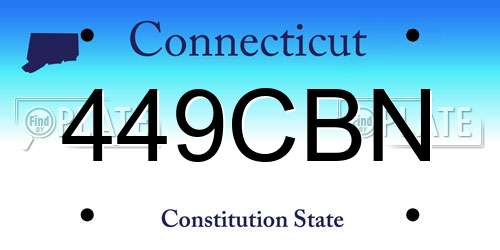 449CBN Connecticut License Plate