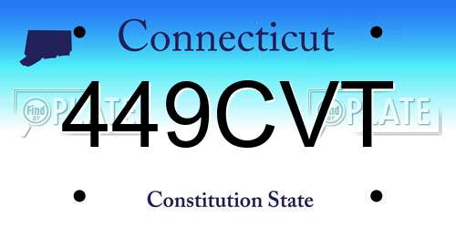 449CVT Connecticut License Plate