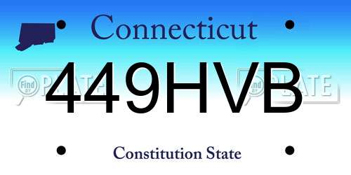 449HVB Connecticut License Plate
