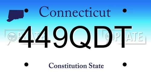 449QDT Connecticut License Plate