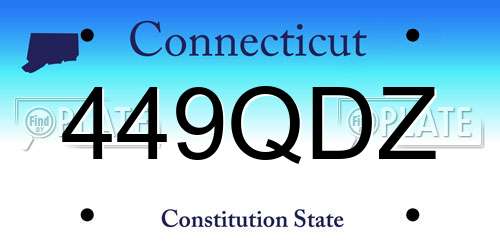 449QDZ Connecticut License Plate